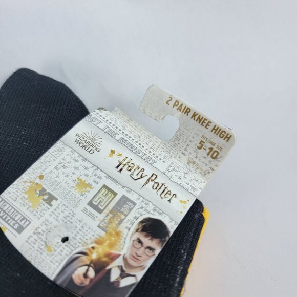Harry Potter Gryffindor Knee High 2 Pair Pack Nostalgia School Girl Academia - Picture 2 of 6